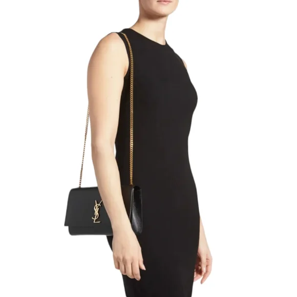 MSRP$2600 LIKE New! YSL Saint Laurent Kate Medium Grain de Poudre Shoulder bag - Picture 11 of 16